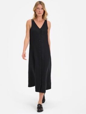 Mate the Label Organic Linen Button Sleeveless Pockets Dress NWOT✨Sz Small